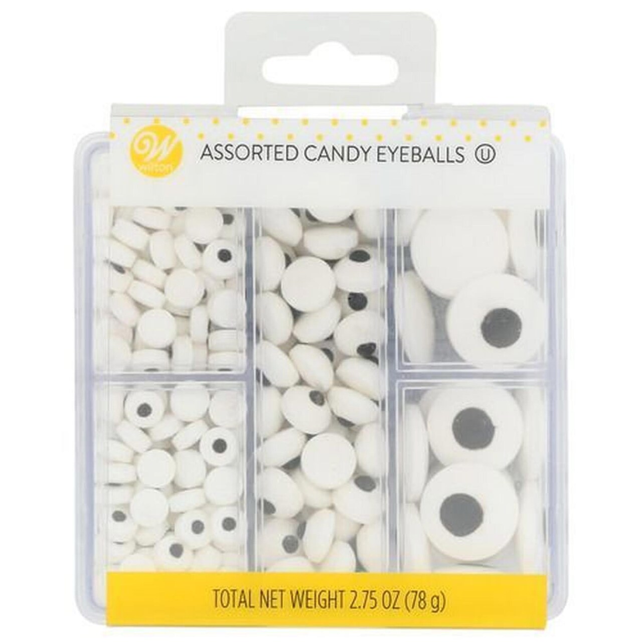 Wilton Edible Black and White Candy Eyeballs for Cakes Cookies Cupcakes 2.75 Ounce